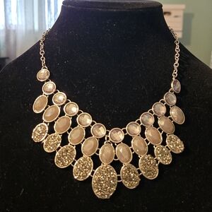 New York & Company Silver Statement Necklace NWT